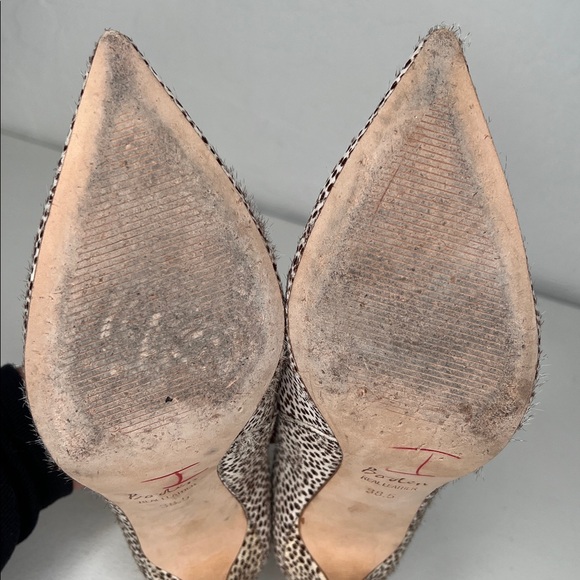 BODEN Carrie Mid Heel Courts brown white animal print spotted size 38.5 - Picture 12 of 14